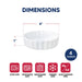 HIC Kitchen 4" Round Porcelain Quiche