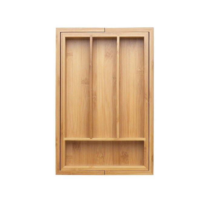 HIC Kitchen Bamboo Expandable Organizer Tray