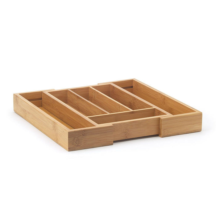 HIC Kitchen Bamboo Expandable Organizer Tray