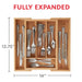 HIC Kitchen Bamboo Expandable Organizer Tray