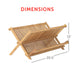 HIC Kitchen Bamboo Foldable Compact Dish Drying Rack