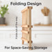 HIC Kitchen Bamboo Foldable Compact Dish Drying Rack