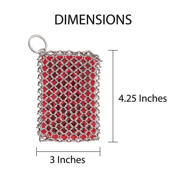 HIC Kitchen Chainmail Cast Iron Scrubber