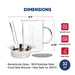 HIC Kitchen Glass Fat Separator With Gravy Strainer
