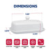 HIC Kitchen Porcelain Butter Dish