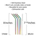HIC Kitchen Rainbow Drinking Straw with Brush