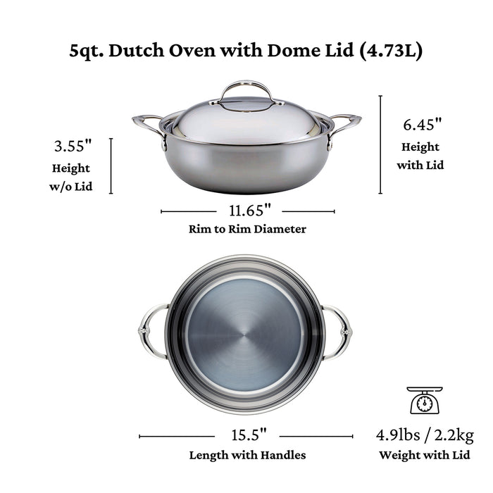 Hestan NanoBond Molecular Titanium Dutch Oven 5 Quart