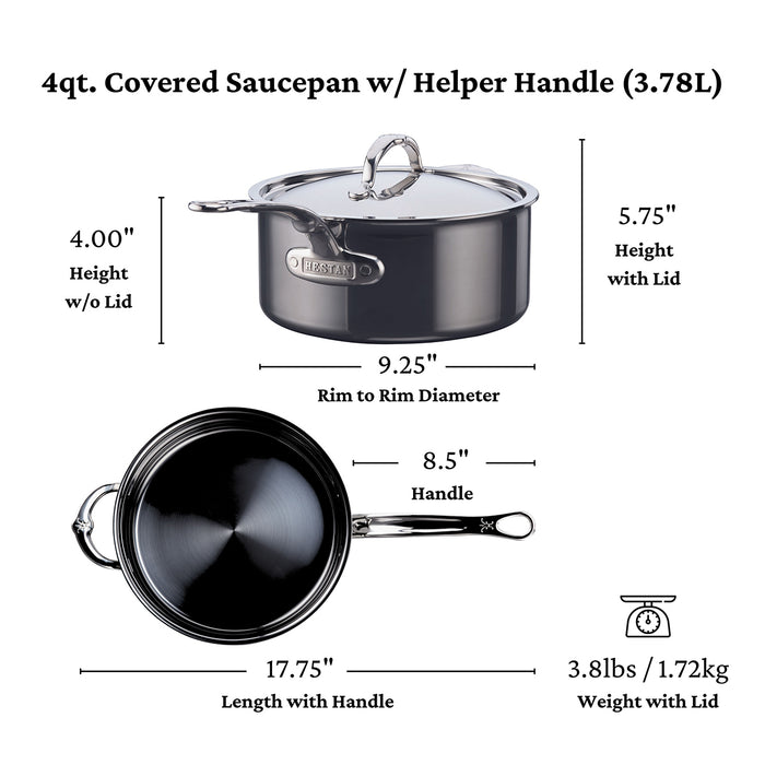Hestan NanoBond Molecular Titanium Saucepan 4 Quart