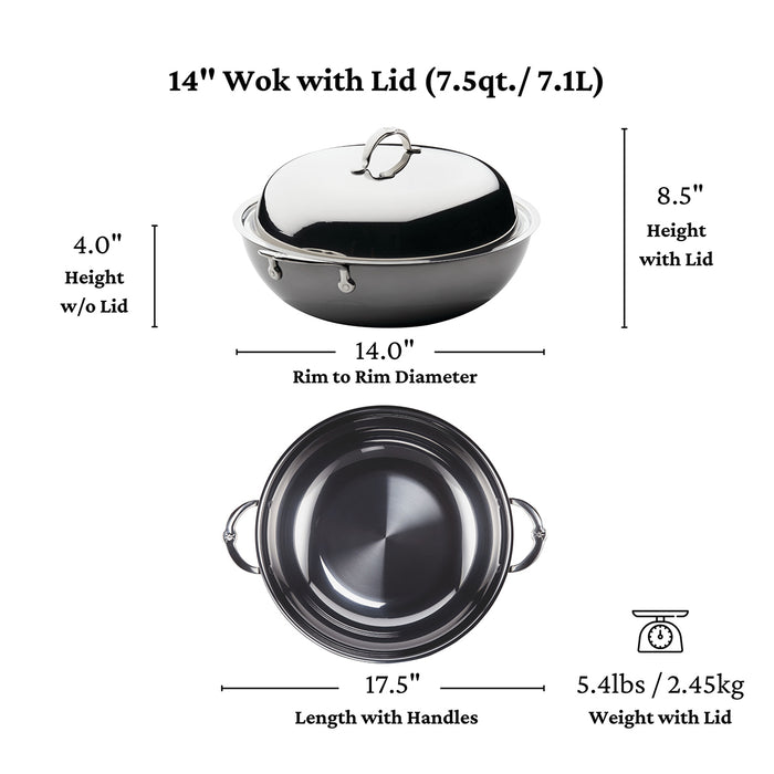 Hestan NanoBond Molecular Titanium Wok 14"