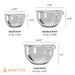 Hestan Provisions 3 Piece Stainless Steel Mixing Bowl Set