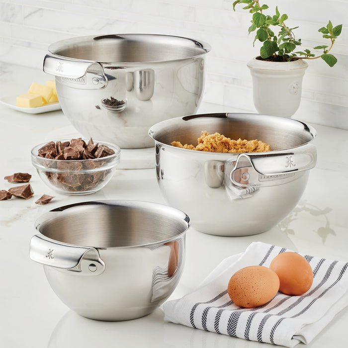 Hestan Provisions 3 Piece Stainless Steel Mixing Bowl Set