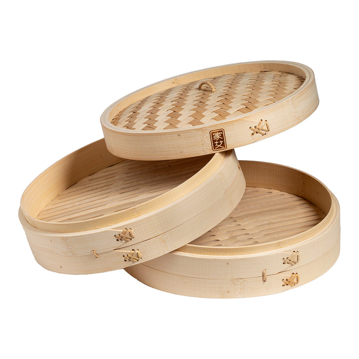 Joyce Chen 2-Tier Bamboo Steamer Baskets, 12-Inch