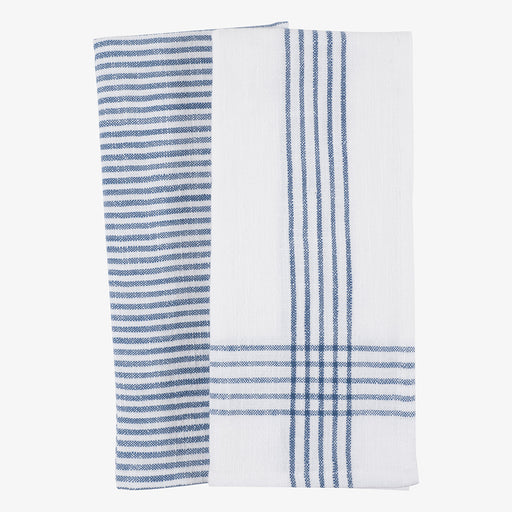 KAF Home Monaco Washed Dish Towels in Dutch Blue