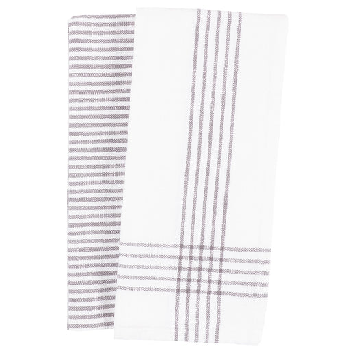 KAF Home Monaco Washed Dish Towels in Frost Gray