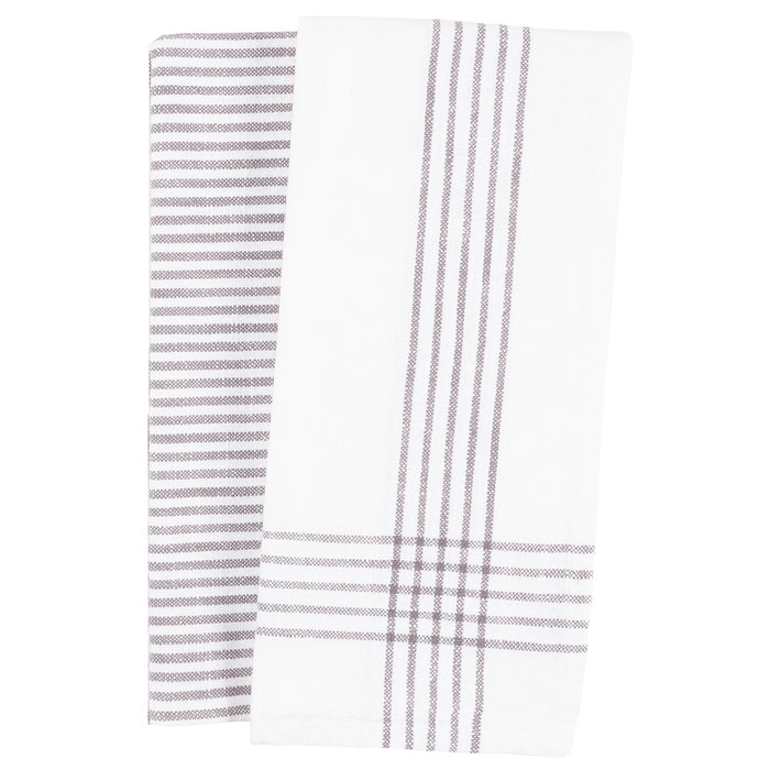 KAF Home Monaco Washed Dish Towels in Frost Gray