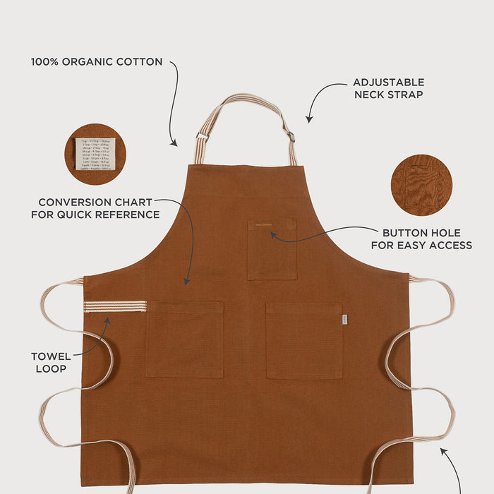KAF Home Rooted Sustainable Chef's Apron Canyon