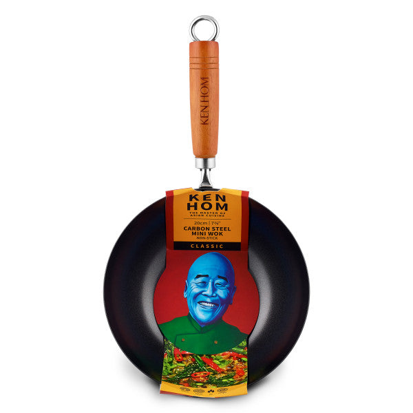 Ken Hom Classic Non-stick Carbon Steel 8" Mini Wok