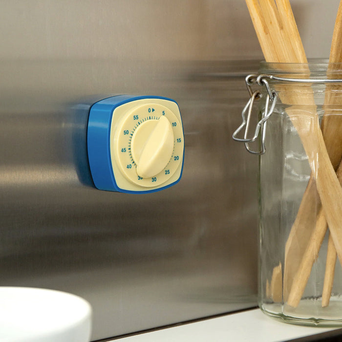 Kikkerland Retro Kitchen Timer Blue