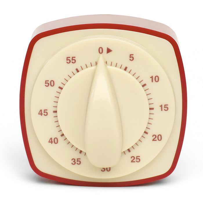 Kikkerland Retro Kitchen Timer Red