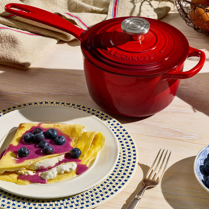 Le Creuset Enameled Cast Iron Signature 2 1/4 Quart Saucepan in Cerise