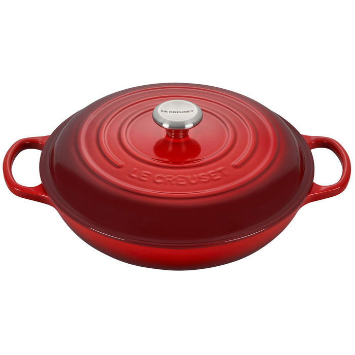 Le Creuset Enameled Cast Iron Signature 3 1/2 Quart Braiser in Cerise