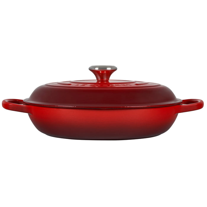 Le Creuset Enameled Cast Iron Signature 3 1/2 Quart Braiser in Cerise