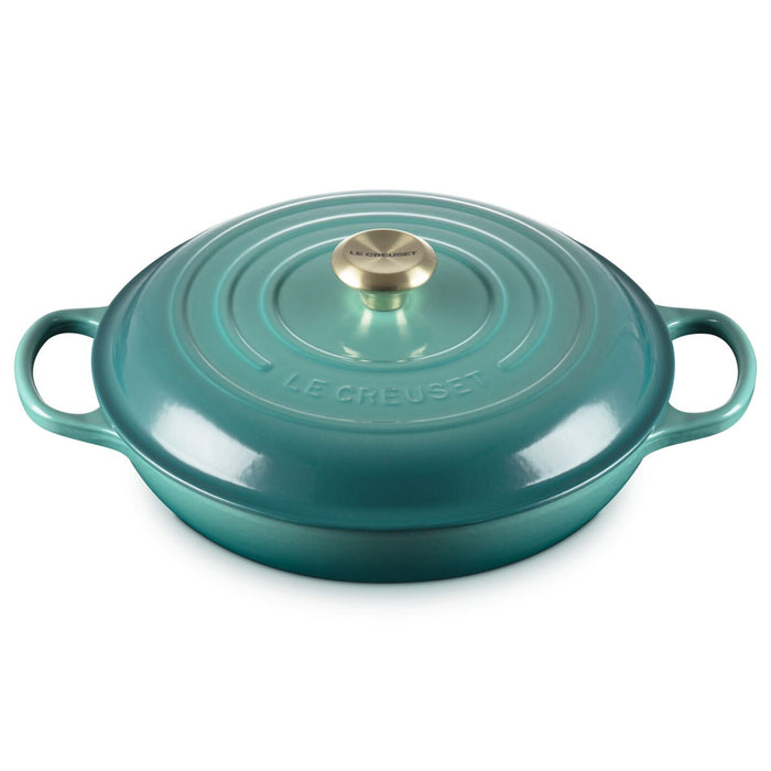 Le Creuset Enameled Cast Iron Signature 3 1/2 Quart Braiser in Riviera