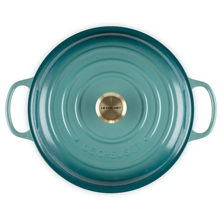 Le Creuset Enameled Cast Iron Signature 3 1/2 Quart Braiser in Riviera