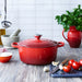 Le Creuset Enameled Cast Iron Signature 5 1/2 Quart Round Dutch Oven in Cerise