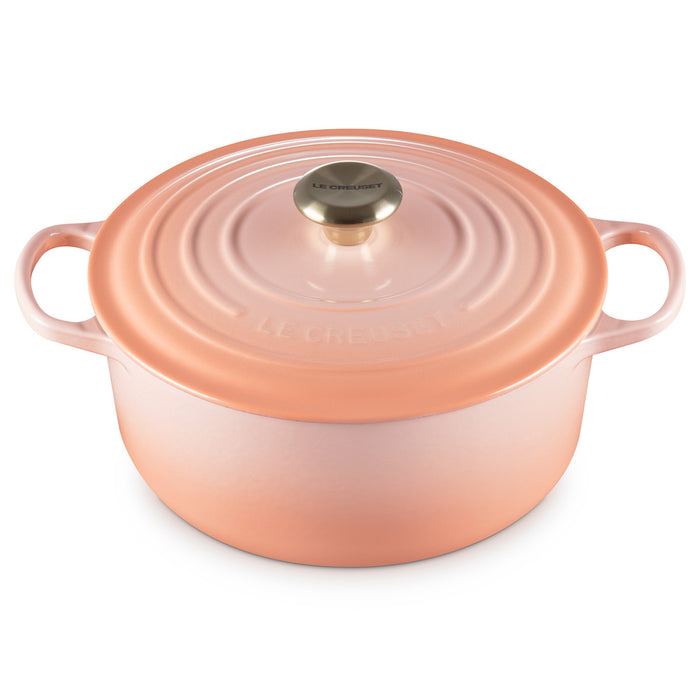 Le Creuset Enameled Cast Iron Signature 5 1/2 Quart Round Dutch Oven in Peche