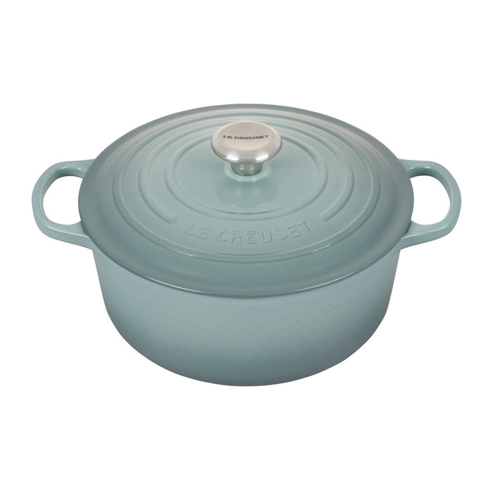 Le Creuset Enameled Cast Iron Signature 5 1/2 Quart Round Dutch Oven in Sea Salt
