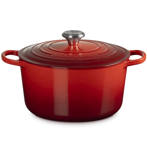 Le Creuset Enameled Cast Iron Signature 6 1/2  Quart Round Deep Oven in Cerise
