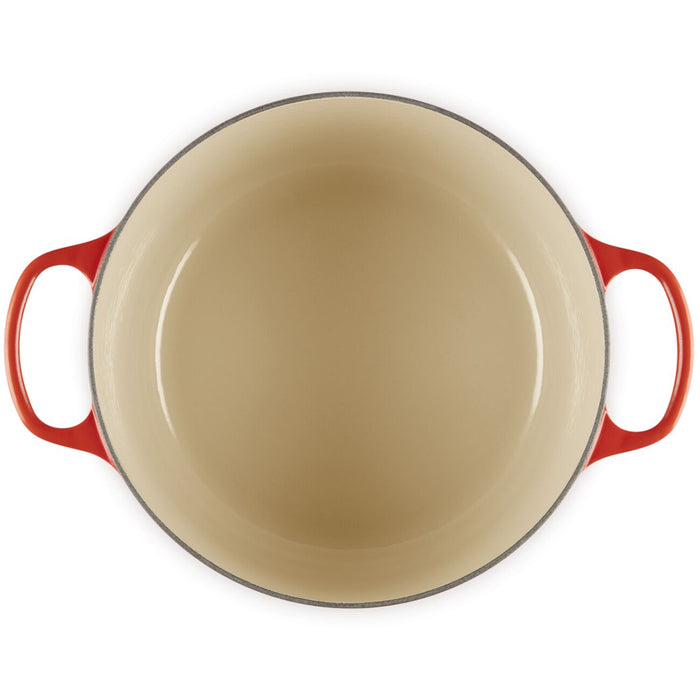 Le Creuset Enameled Cast Iron Signature 6 1/2  Quart Round Deep Oven in Cerise