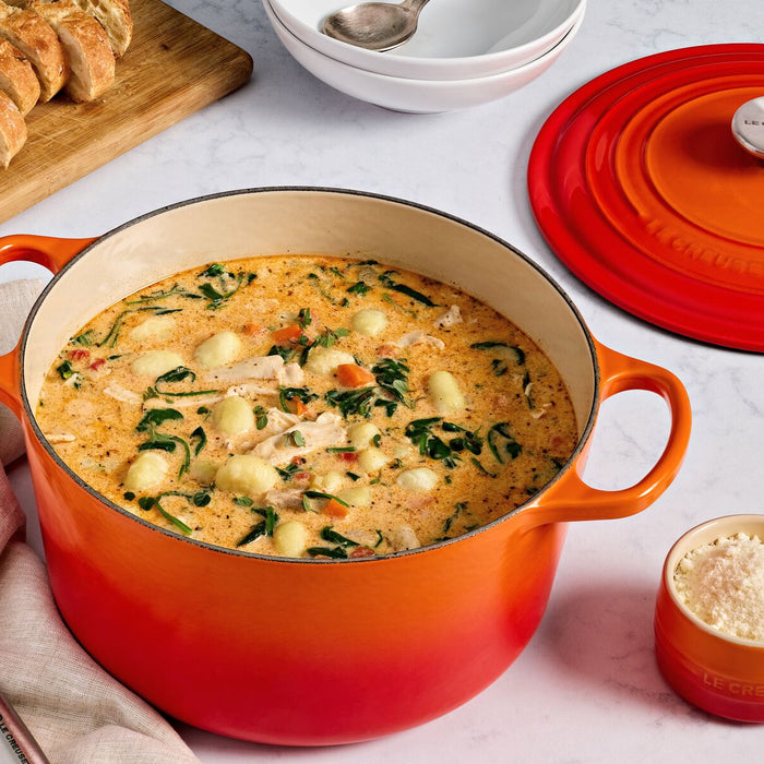 Le Creuset Enameled Cast Iron Signature 6 1/2  Quart Round Deep Oven in Flame