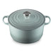 Le Creuset Enameled Cast Iron Signature 6 1/2  Quart Round Deep Oven in Sea Salt