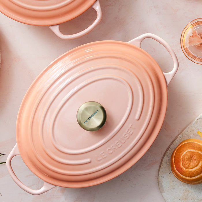 Le Creuset Enameled Cast Iron Signature 6 3/4 Quart Oval Dutch Oven in Peche