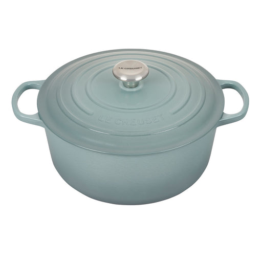Le Creuset Enameled Cast Iron Signature 7 1/4 Quart Round Dutch Oven in Sea Salt