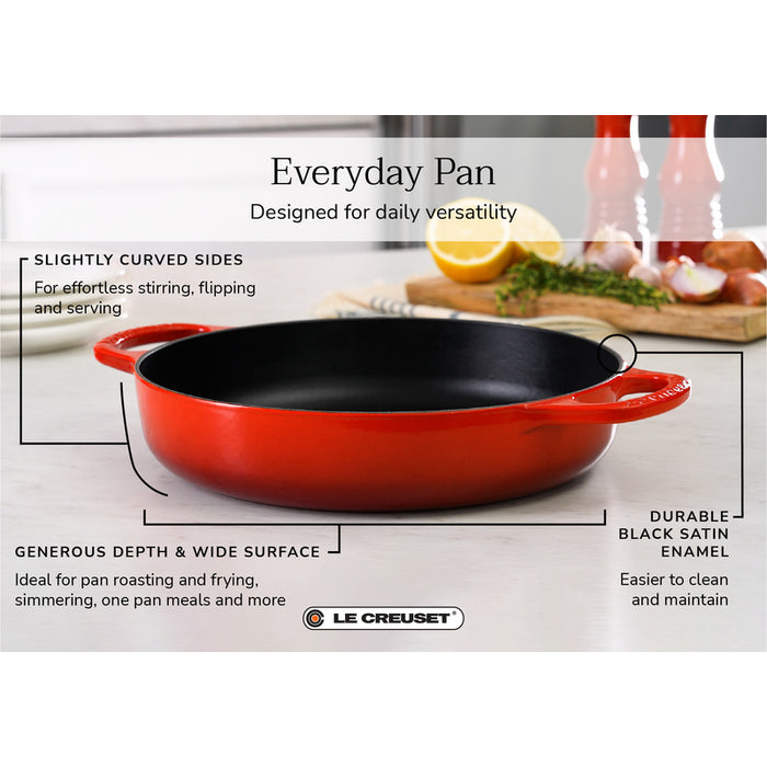 Le Creuset Enameled Cast Iron Signature Everyday Pan in Cerise
