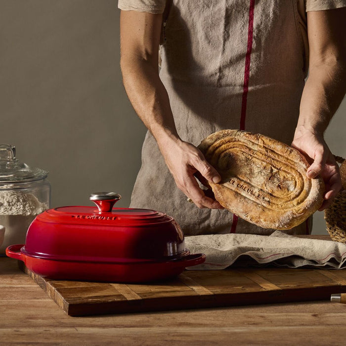 Le Creuset Enameled Cast Iron Signature Oval Bread Oven in Cerise
