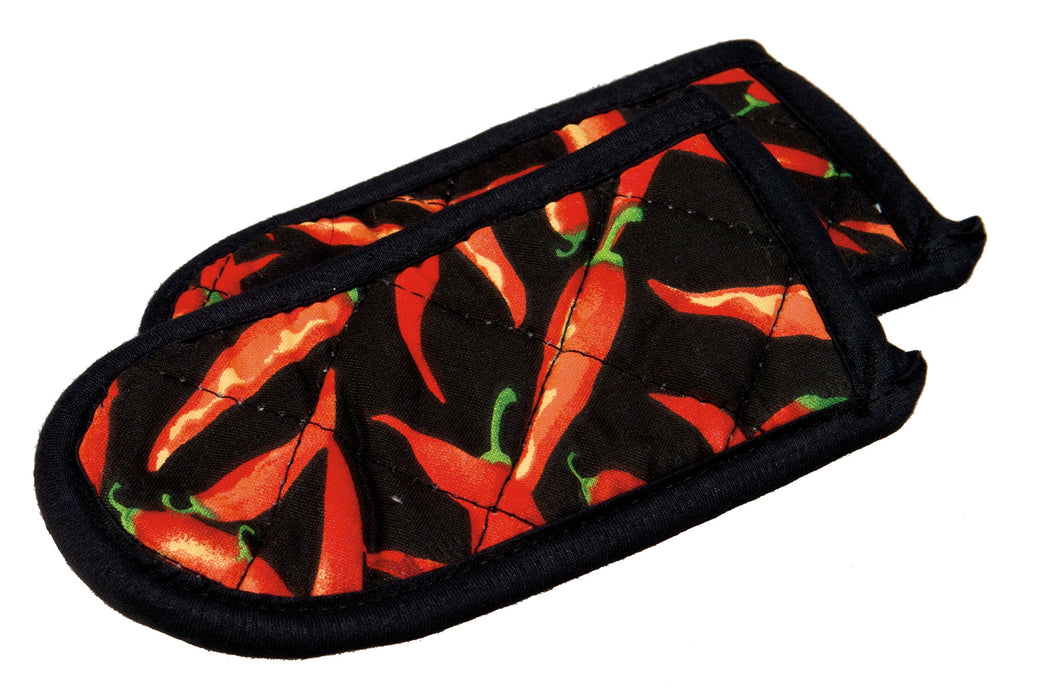 Lodge Fabric Handle Holders, Set of 2, Chili Pepper Print