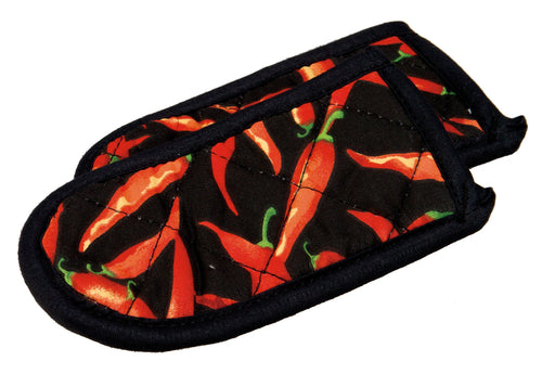 Lodge Fabric Handle Holders, Set of 2, Chili Pepper Print