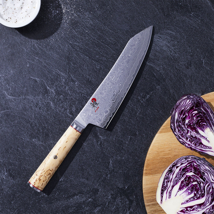 MIYABI Birchwood SG2 7" Fine Edge Rocking Santoku