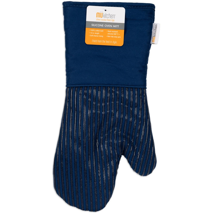 MU Kitchen Silicone Oven Mitt Ink Blue