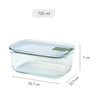 Mepal EasyClip Rectangular Glass Box 23 Ounce