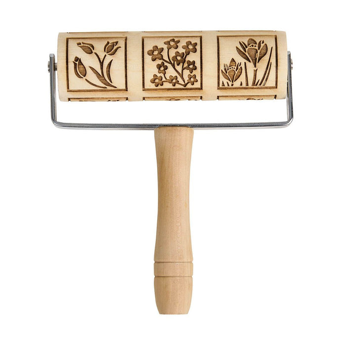 Mrs. Anderson's Baking Mini Embossing Rolling Pin Spring Flowers Design