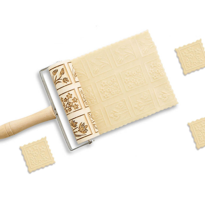 Mrs. Anderson's Baking Mini Embossing Rolling Pin Spring Flowers Design