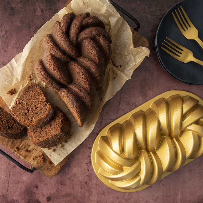 Nordic Ware 75th Anniversary Braided Non-Stick Bundt Cake Pan +