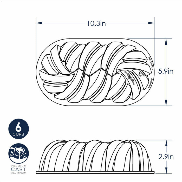 Nordic Ware 75th Anniversary Braided Loaf Pan