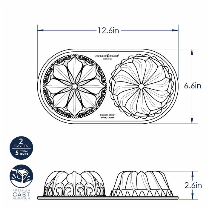 Nordic Ware Bundt Duet Pan