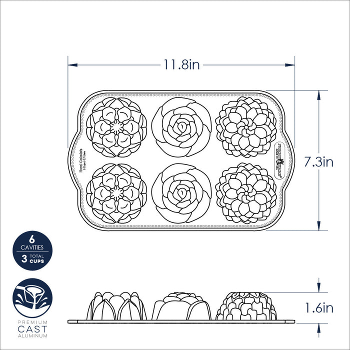 Nordic Ware Floral Cakelet Pan